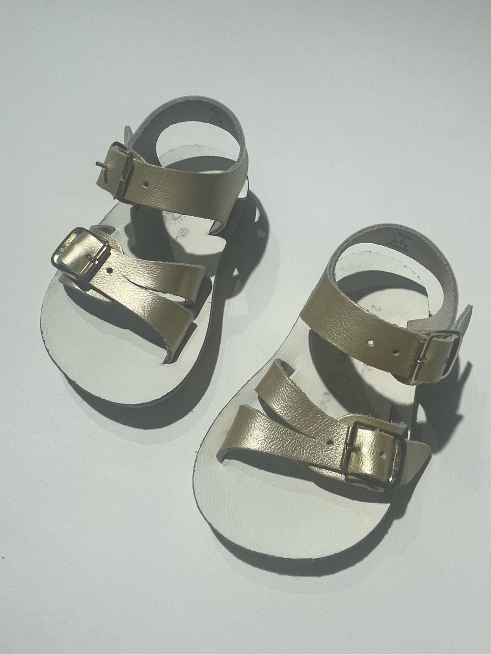 Saltwater/Sun Sans Sea Wees Baby and Toddler Metallic Gold Buckle Strap Sandals